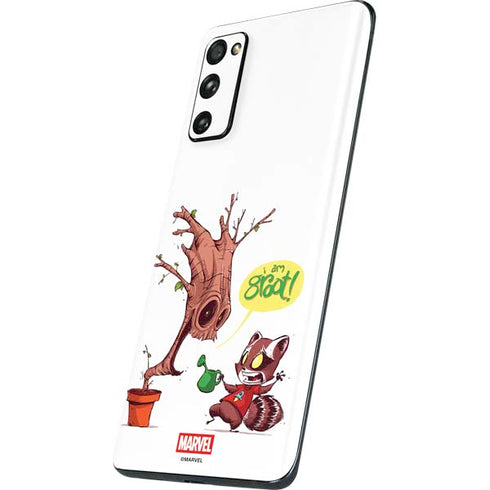 Marvel Rocket Raccoon and Groot Tall Tails Galaxy S20 Fan Edition Skin